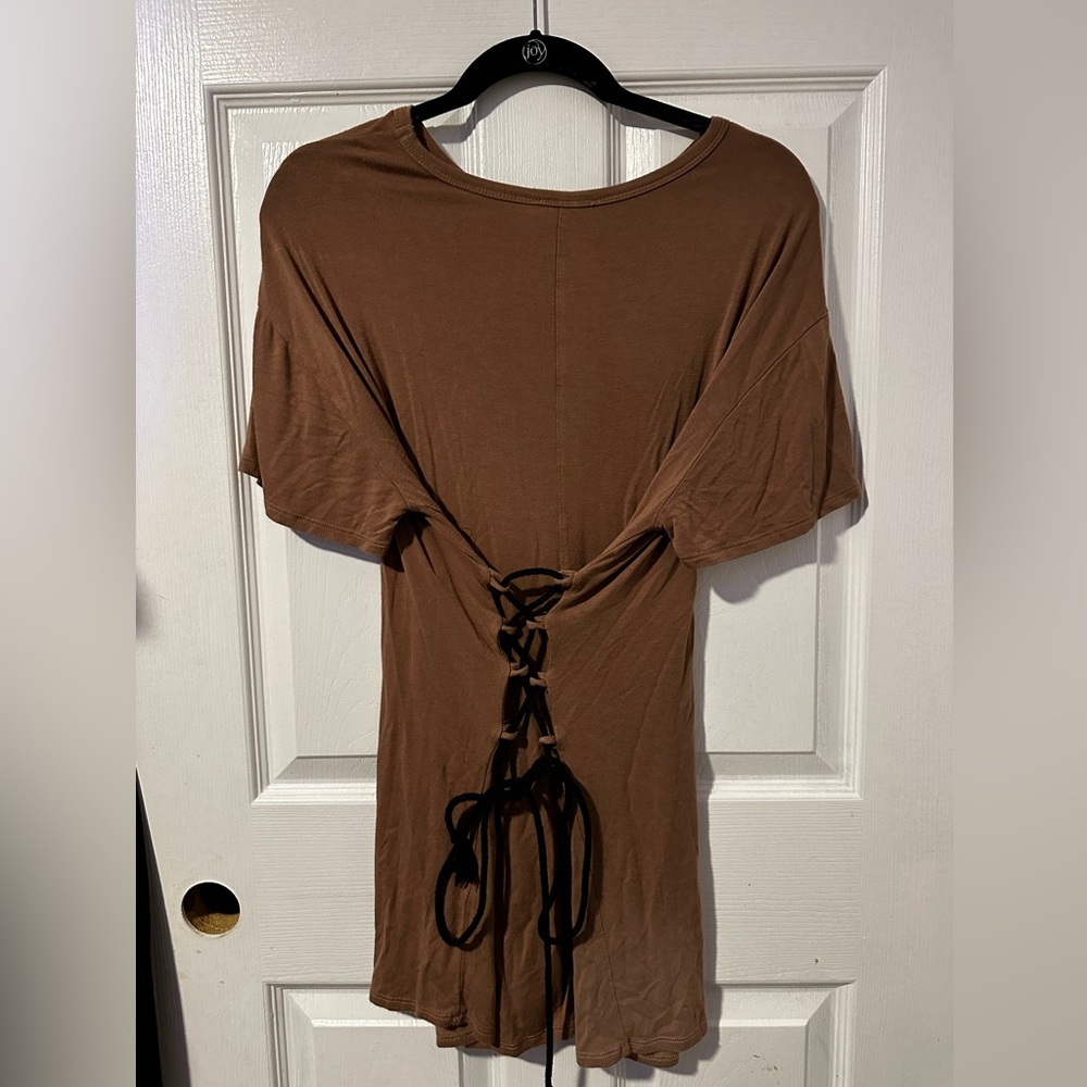 Brown t shirt dress size small